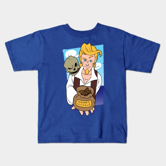 Guybrush and Murray Kids T-Shirt by spookyruthy